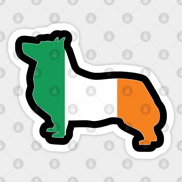 Swedish Vallhund Ireland Flag Filled Sticker by DPattonPD